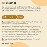 WeightWorld Vitamin D3 2000IU 400 tablets (British brand)