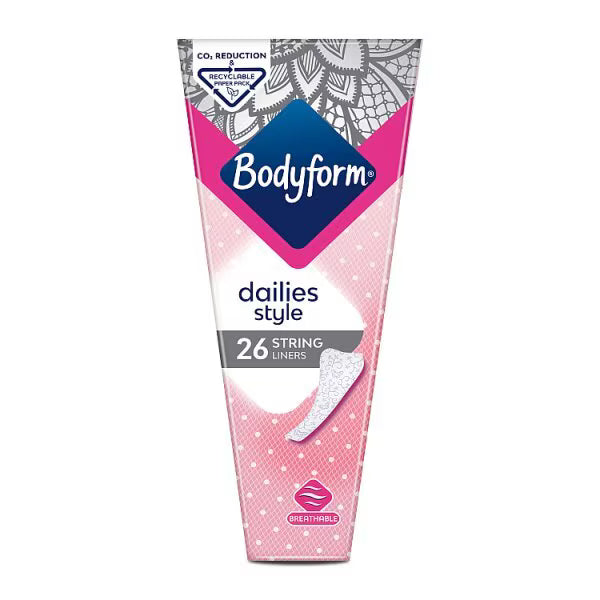 Bodyform string panty liners 26 pack - British product