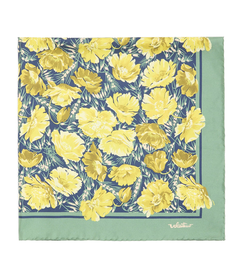 Valentino Garavani silk floral scarf 90cm, imported from the UK