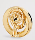 Emily P Wheeler yellow gold diamond spiral stud earrings, UK version