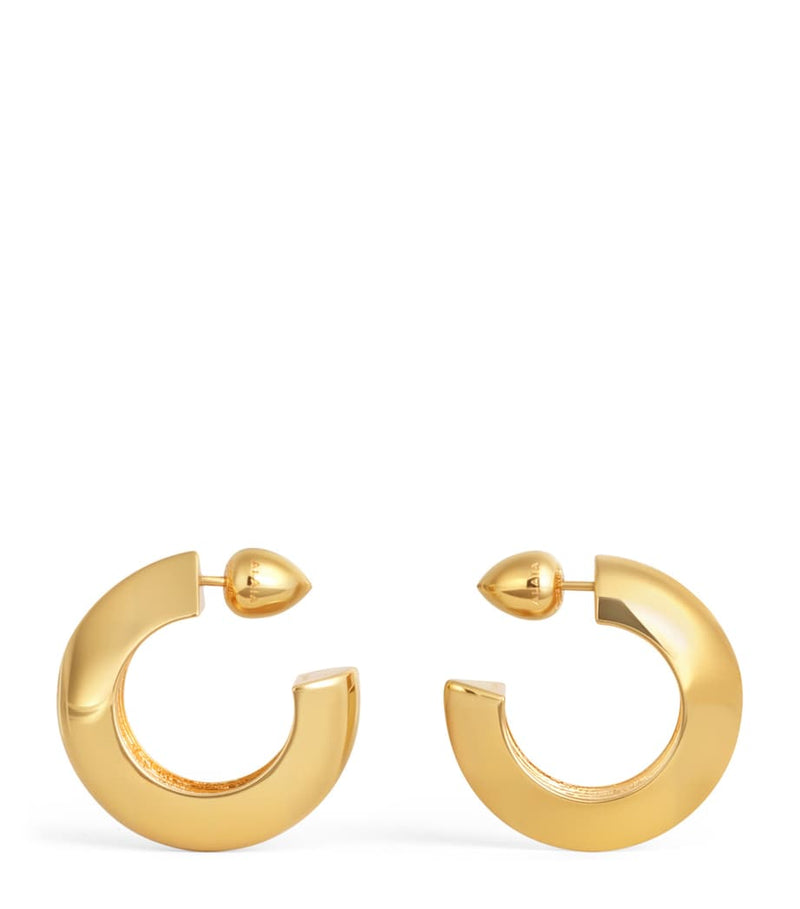 Alaïa Edge hoop earrings brass 2.2cm - British product