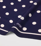 Maje silk polka-dot scarf 60x60cm, imported from the UK