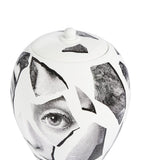 Fornasetti porcelain vase with broken-face design 30cm - British product