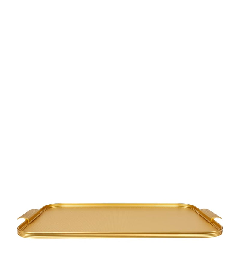 Kaymet anodised aluminium ribbed serving tray 51cm, UK version