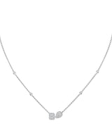 Harrods Messika My Twin White Gold and Diamond Necklace (0.30ct)- Buy online at McGrocer