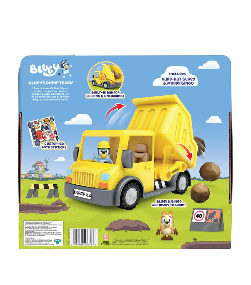 Bluey dump truck playset with figures - British product