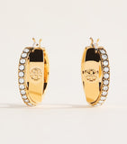 Tory Burch double hoop earrings gold-tone stainless steel, UK version