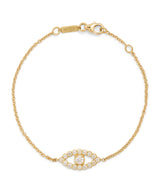 Harrods Jennifer Meyer Medium Yellow Gold and Diamond Edith Evil Eye Bracelet- Buy online at McGrocer