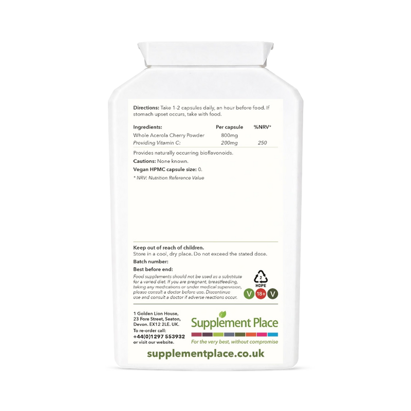 Supplement Place wholefood vitamin C supplement 240 capsules - British product