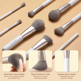 Livingandhome Makeup Brush Set White 18 Piece, UK version