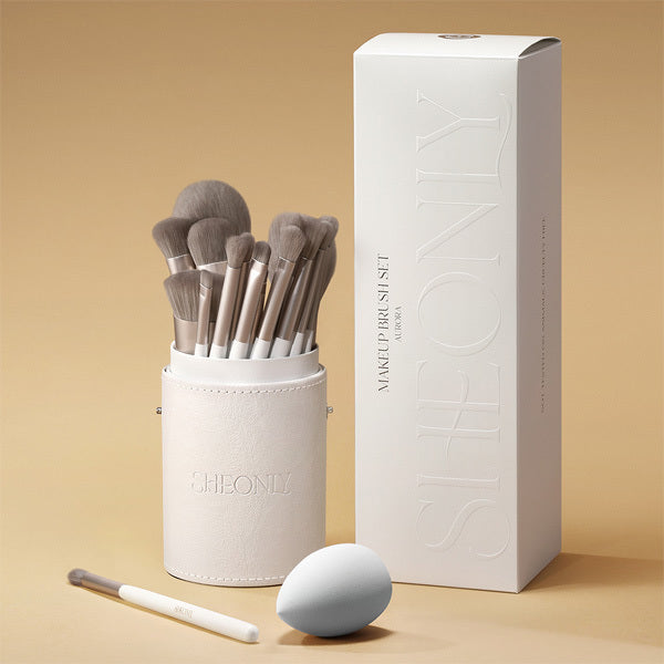 Livingandhome Makeup Brush Set White 18 Piece, UK version