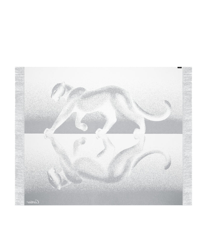 Cartier cashmere throw with Panthère de Cartier print 190cm x 140cm - British product