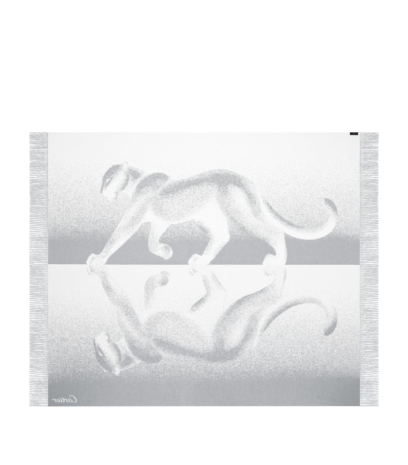 Cartier cashmere throw with Panthère de Cartier print 190cm x 140cm - British product