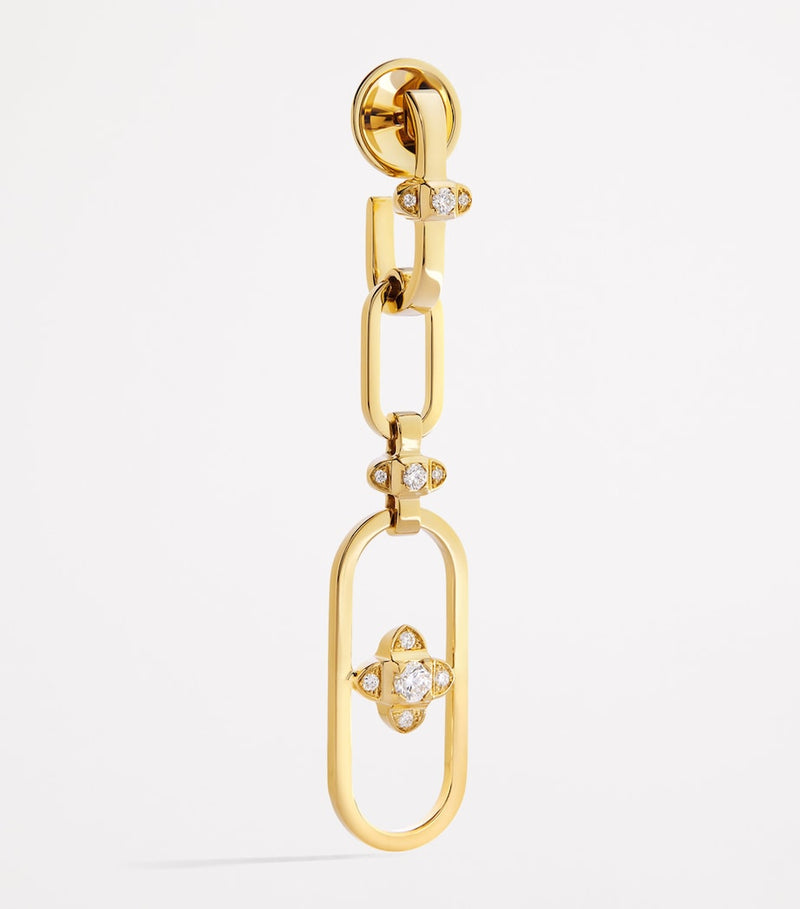 MARLI New York gold diamond drop earrings, UK version