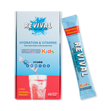 Holland & Barrett Revival KIDS Daily Multi-Vitamin & Electrolyte Drink Strawberry & Watermelon Children's Drink Mix 6 Sachets- Buy online at McGrocer