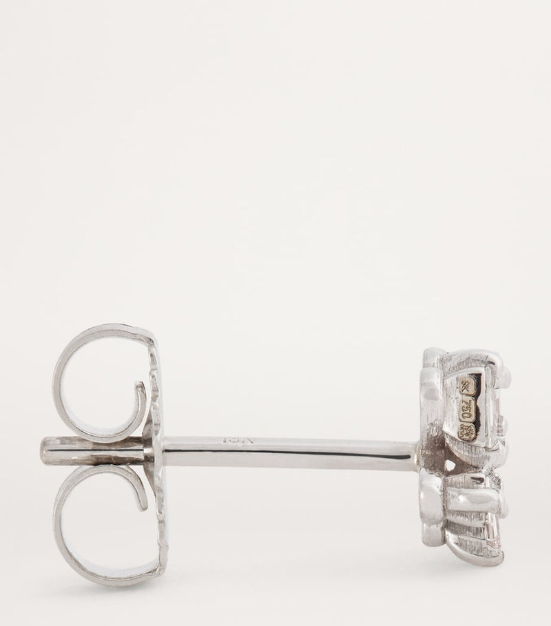 Suzanne Kalan diamond cluster stud earrings, imported from the UK