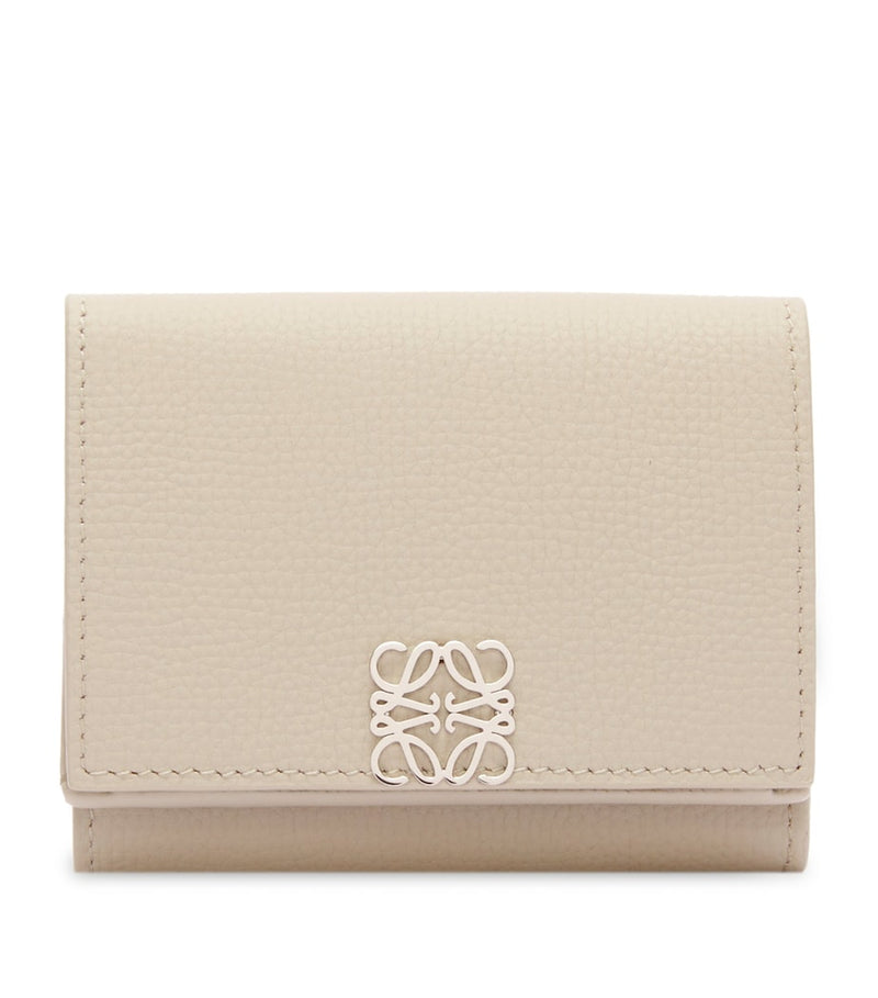 LOEWE trifold leather wallet with Anagram buckle (British brand)