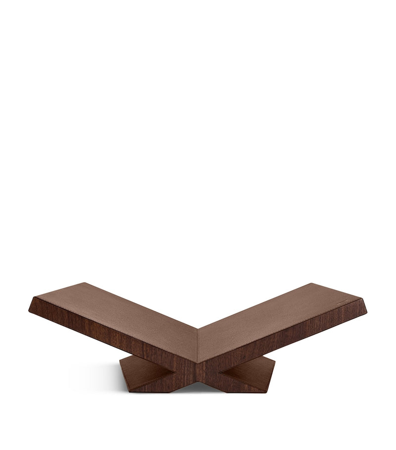 Assouline Culture bookstand walnut leather (British brand)