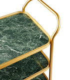 Kaymet Green Marble Three-Tiered Trolley, UK version