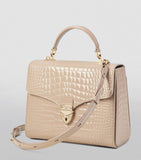 Aspinal of London Mayfair top-handle handbag in leather (British brand)