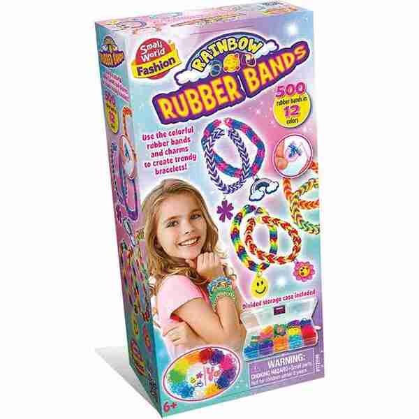Small World Toys Rainbow Rubber Bands craft kit (British brand)