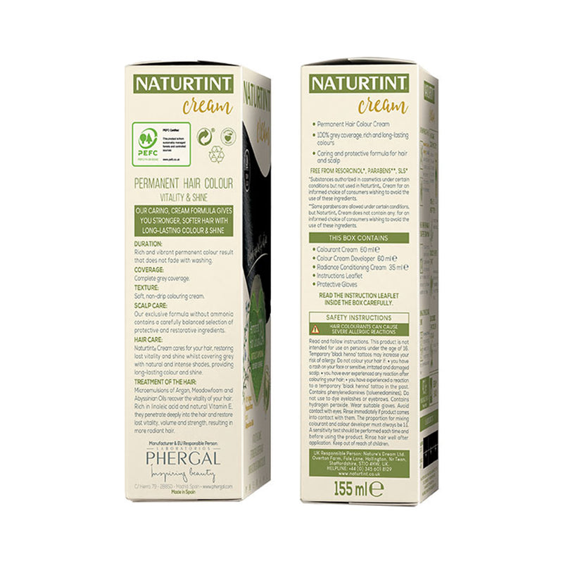 Naturtint permanent hair colour cream 1N Ebony Black, UK version