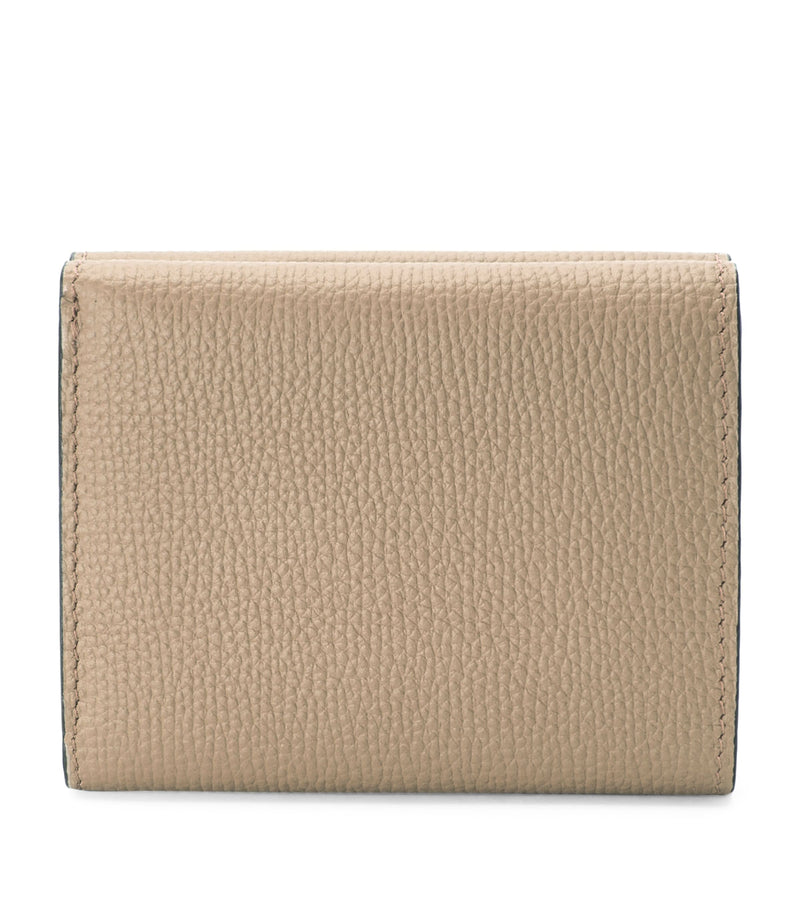 LOEWE pebble calfskin trifold wallet Anagram closure (British brand)