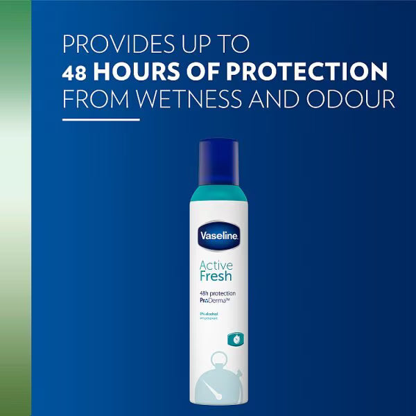 Vaseline Active Fresh antiperspirant aerosol spray 250ml (British brand)