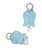 Annoushka white gold aquamarine tulip drop earrings - British product