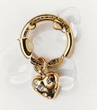 Carolina Herrera crystal heart charm lipstick accessory, imported from the UK