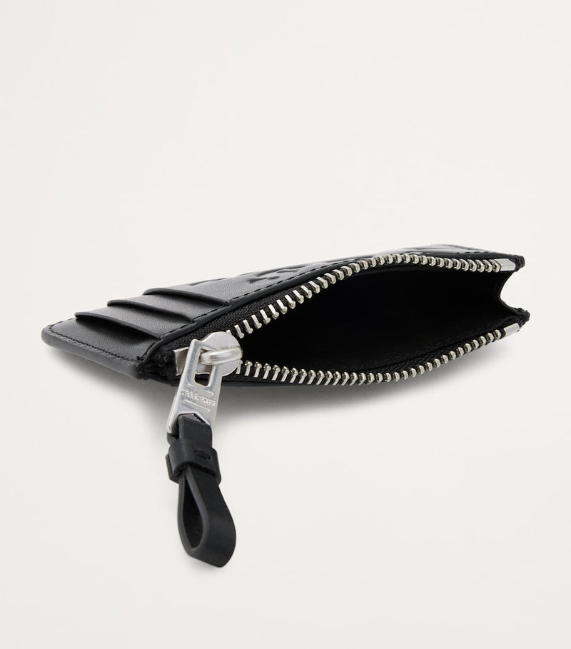 AllSaints leather card holder with coin purse, imported from the UK