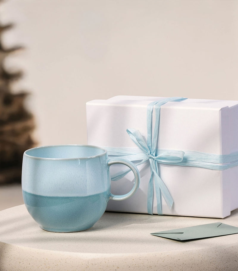 Villeroy & Boch Perlemor Aqua mug, premium porcelain, UK version