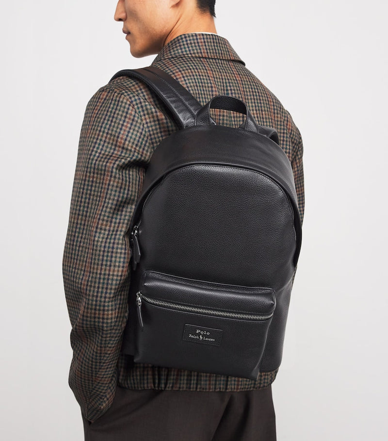 Polo Ralph Lauren pebbled leather backpack (British brand)