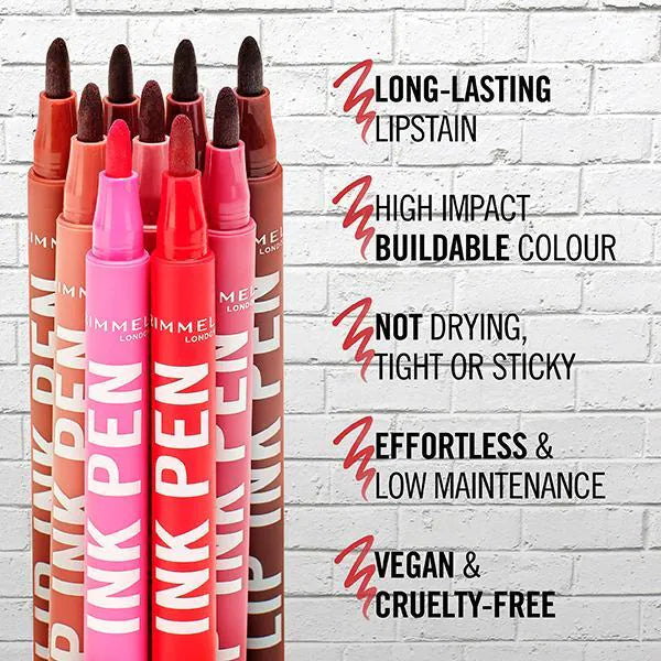 Rimmel Lip Ink Pen Tres Chic, imported from the UK
