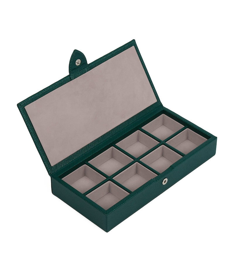 Smythson Leather Panama Cufflink Box (British brand)