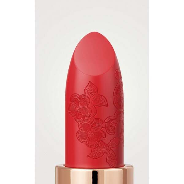 La Perla matte silk lipstick 103 Coral Red 3.5g, imported from the UK