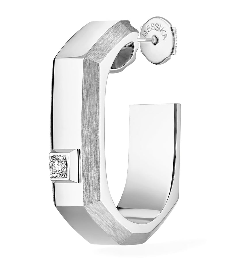 Messika Modernist single hoop earring white gold diamond - British product