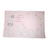 Superdrug Ziggle Baby Milestone Blanket Pink Bunnies Fleece 120cm x 100cm- Buy online at McGrocer