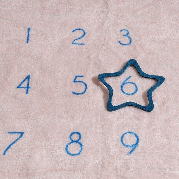 Ziggle Baby Milestone Blanket Pink Bunnies 120cm x 100cm (British brand)
