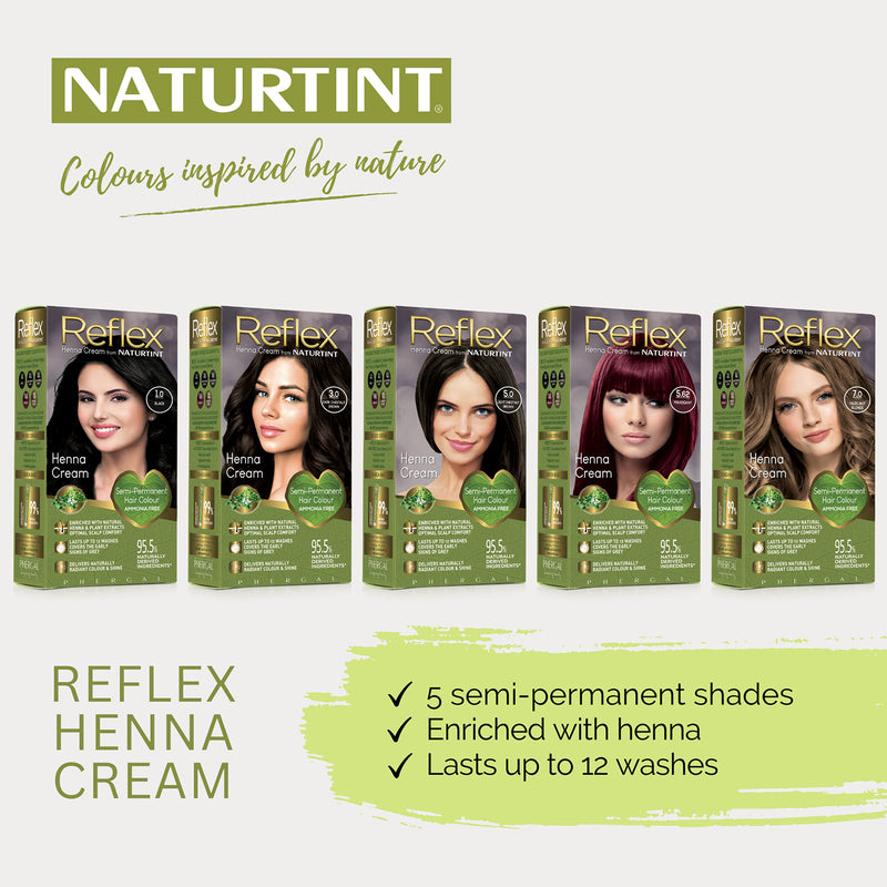 Naturtint Reflex henna cream 5.0 Light Chestnut Brown, imported from the UK