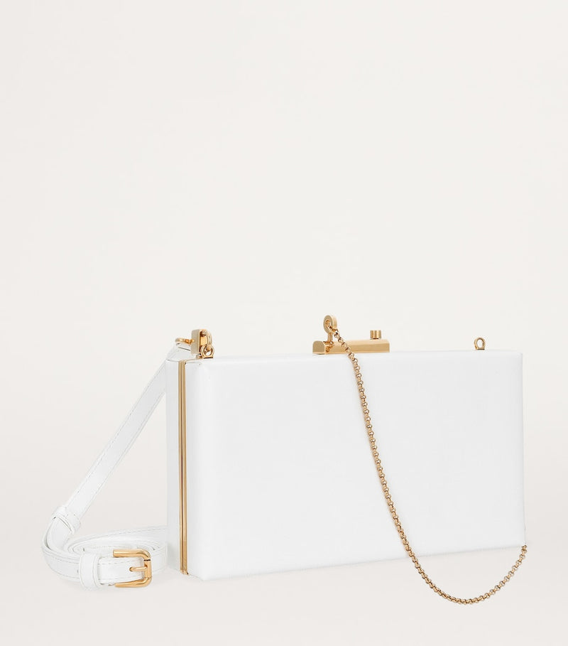 Dolce&Gabbana calfskin leather top-handle bag with gold hardware, imported from the UK