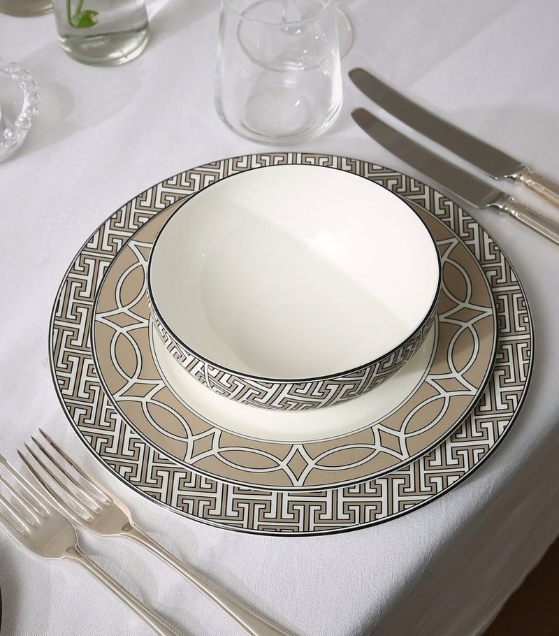 O.W. London set of 2 geometric print dessert plates 21cm, imported from the UK