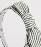 Il Gufo Stripe Bow headband, UK version