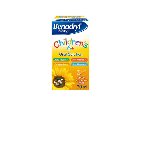 Benadryl Allergy Children's 6+ 1 mg/ml Oral Solution Banana Flavour 70ml