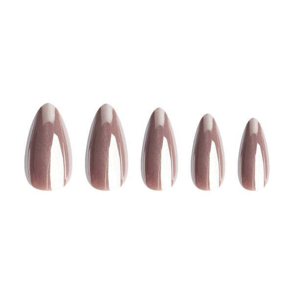 Nail HQ Almond Chocolate Glaze Nails 24pc, imported from the UK