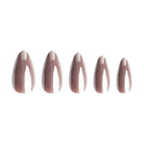 Nail HQ Almond Chocolate Glaze Nails 24pc, imported from the UK