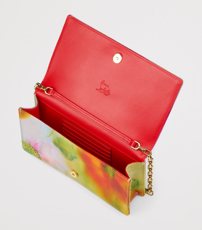 Christian Louboutin Bettina silk clutch bag with watercolour print - British product