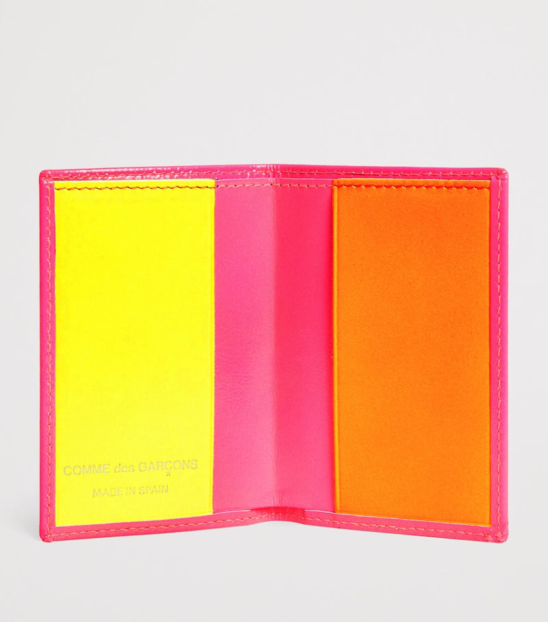 Comme des Garçons Wallet Super Fluo leather cardholder 7x11cm (British brand)