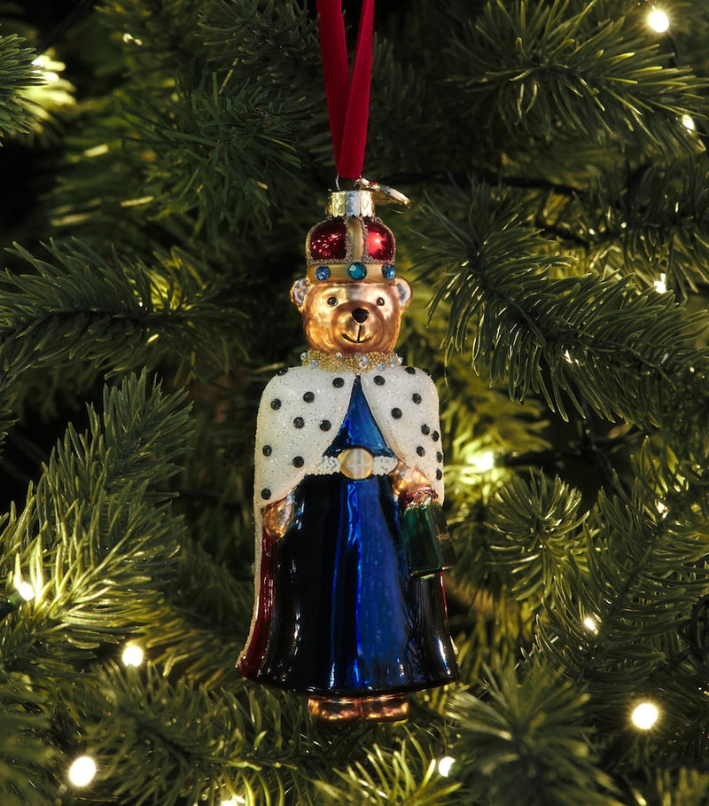 Harrods Queen Bear tree decoration 13cm - British product