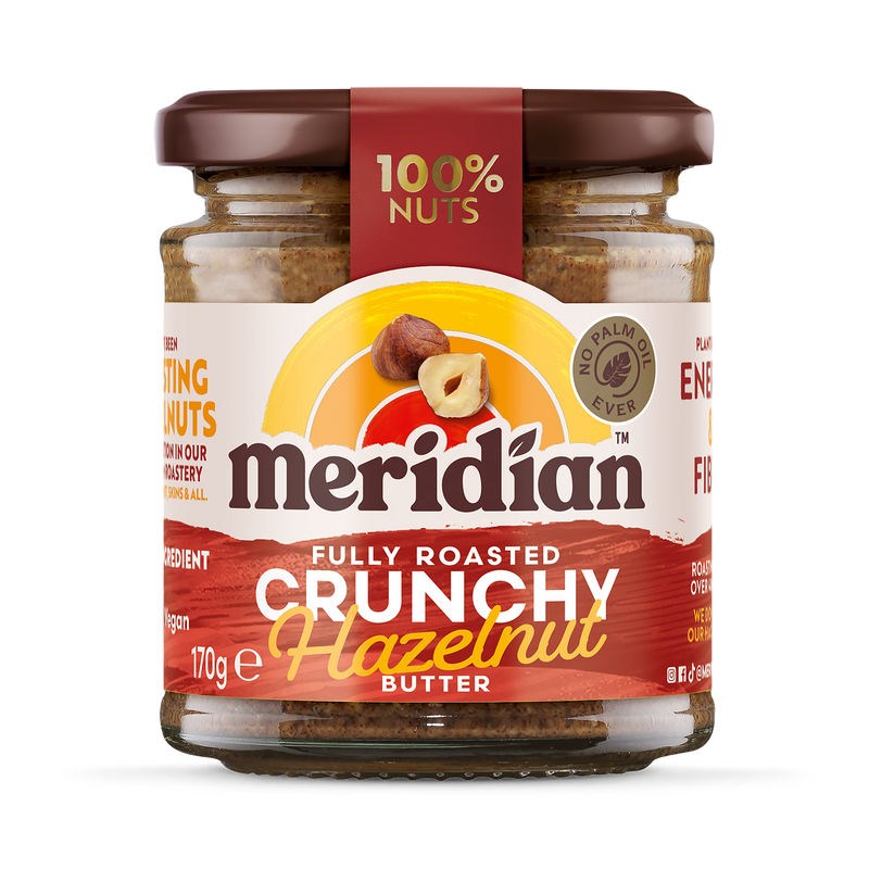 Meridian Hazelnut Butter Whole Nut Spread 170g, imported from the UK